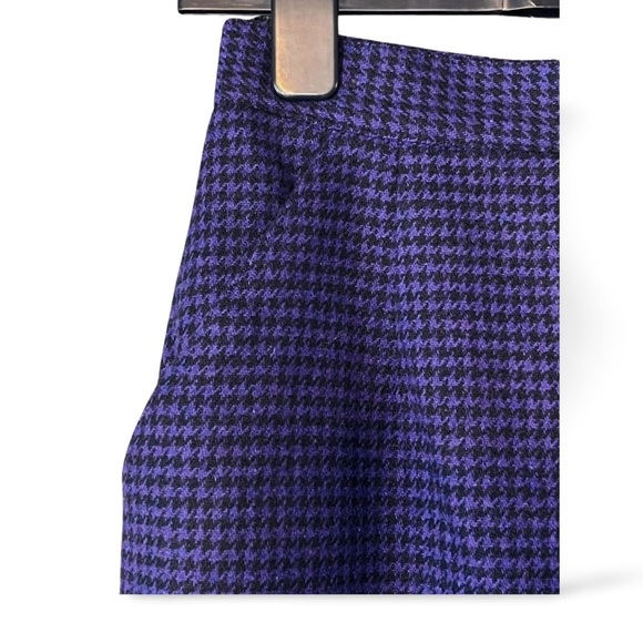 Paradox purple and black Houndstooth Pencil wool Skirt - Picture 2 of 5